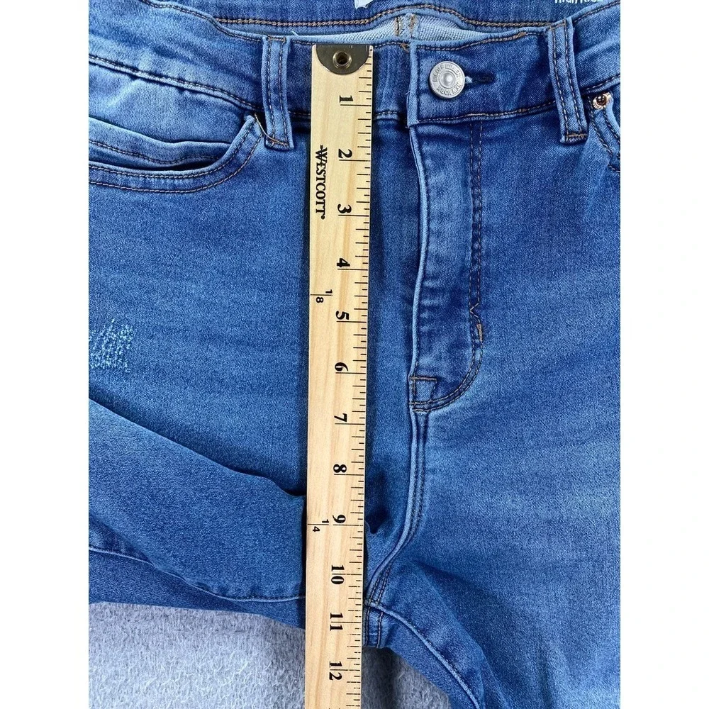 Nicole Miller Jeans Womens 12 Blue SOHO High Rise Ankle Skinny Light Wash Denim